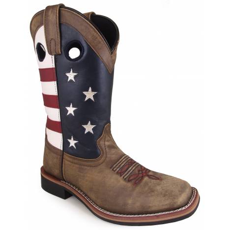 Smoky Mountain Ladies Stars and Stripes Leather Western Boots