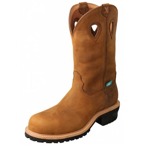 Twisted X Mens 12" Comp Toe Pull-On Logger Boots