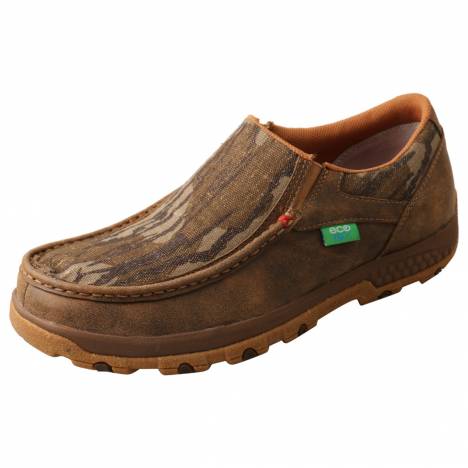 Twisted X Mens Mossy Oak Slip-On Driving Mocs with CellStretch