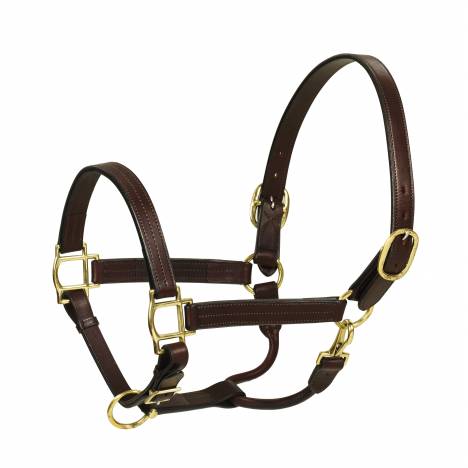 HK Americana Triple Stitched Leather Halter- 1 Inch Wide