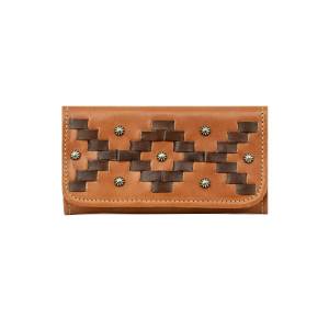 American West Ladies Tribal Weave Tri-Fold Wallet