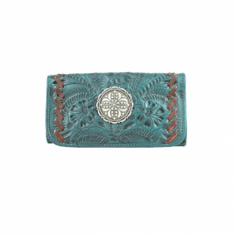 American West Ladies Lariats And Lace Tri-Fold Wallet