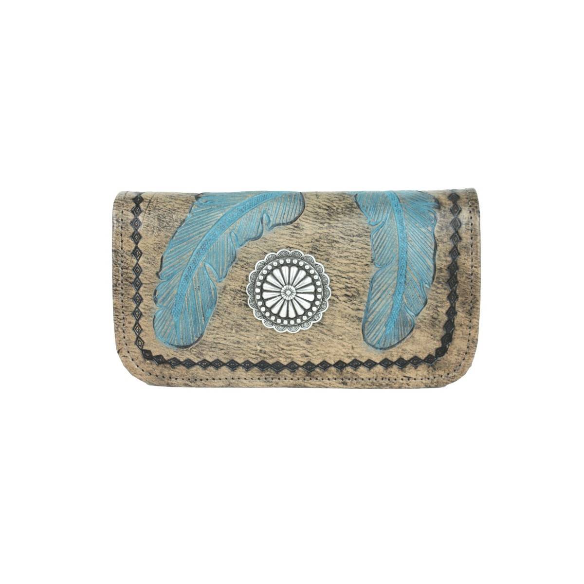 American West Ladies Sacred Bird Tri-Fold Wallet