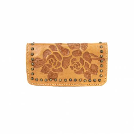 American West Ladies Texas Rose Tri-Fold Wallet