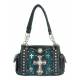 Savana Satchel Style Handbag With Embroidery And Cross