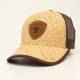 Ariat Mens Straw Leather Patch Cap