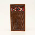 Ariat Mens Rodeo Multi Embroidered Inlay Wallet