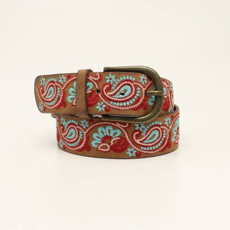 Nocona Ladies 1 1/2" Paisley Embroidered Belt