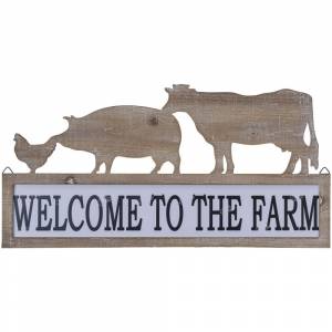 Gift Corral Wooden Farm Welcome Sign