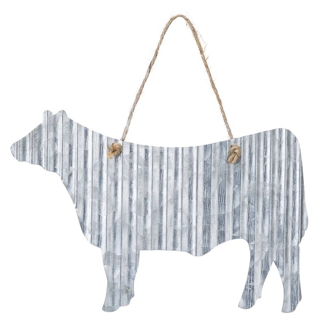 Gift Corral Corrugated Metal Steer Sign