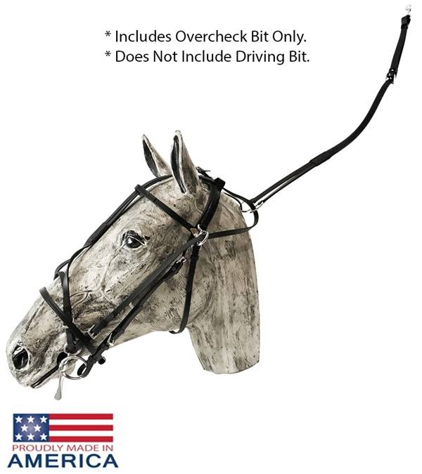 FW3707-OP Feather-Weight US Style Double Overcheck Bridle sku FW3707-OP