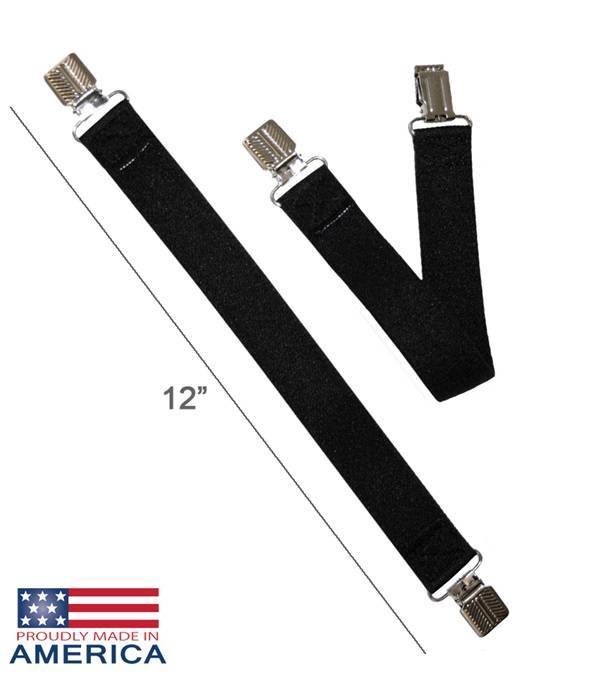 Feather-Weight Wide Elastic Pant Clips - Sold in Pairs