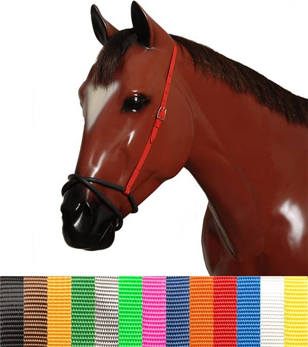 1853-WH Jacks Rubber Figure 8 Noseband with Nylon Straps sku 1853-WH