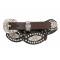 Jack Daniel's Ladies Scalloped & Linked Leather Belt with Rhinestone Studs