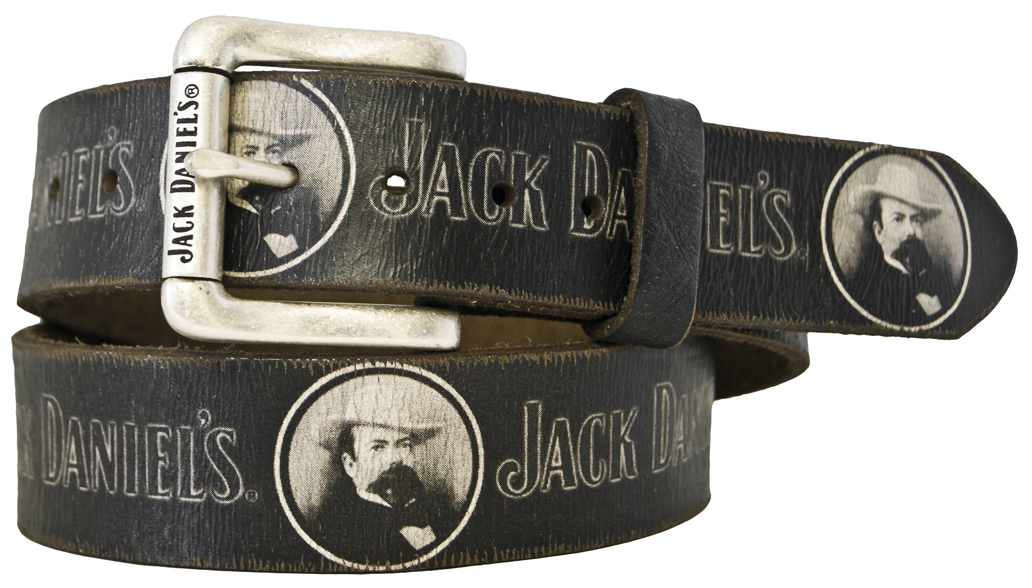 Jack Daniel's Vintage Cameo Screenprint Leather Belt