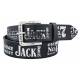 Jack Daniel's Silver Foiled Logo Leather Belt