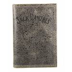 Jack Daniel's Mens Charcoal Collection Front Pocket Wallet