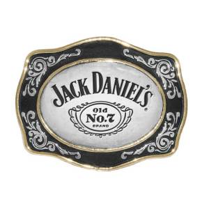 Jack Daniels Two-Tone Filigree Cartouche Buckle