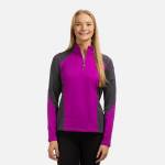 Chestnut Bay Ladies Performance Rider 1/4 Zip Pull-Over - Imperial Fuchsia - Small