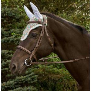 Equine Couture Rainbow Fly Bonnet with Crystals