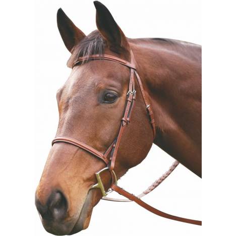 Henri de Rivel Advantage Plain Raised Snaffle Bridle With Laced Reins