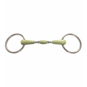 Jacks Apple Mouth Double Jointed Ring Snaffle Bit