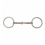 Copper Inlaid Ring Snaffle Bit