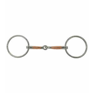 Copper Inlaid Ring Snaffle Bit
