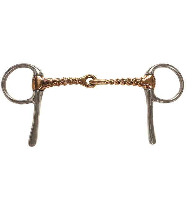 Jacks Half Cheek Copper Corkscrew Jointed Snaffle Bit