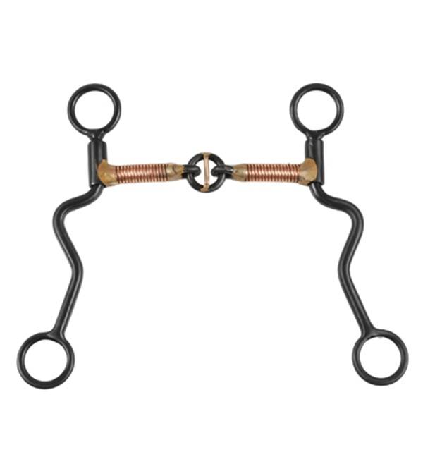 Jacks Training Snaffle Bit - Jointed Copper Twisted Wire Mouth