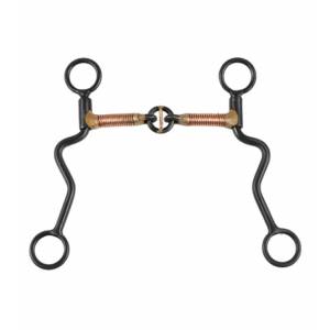 Jacks Training Snaffle Bit - Jointed Copper Twisted Wire Mouth