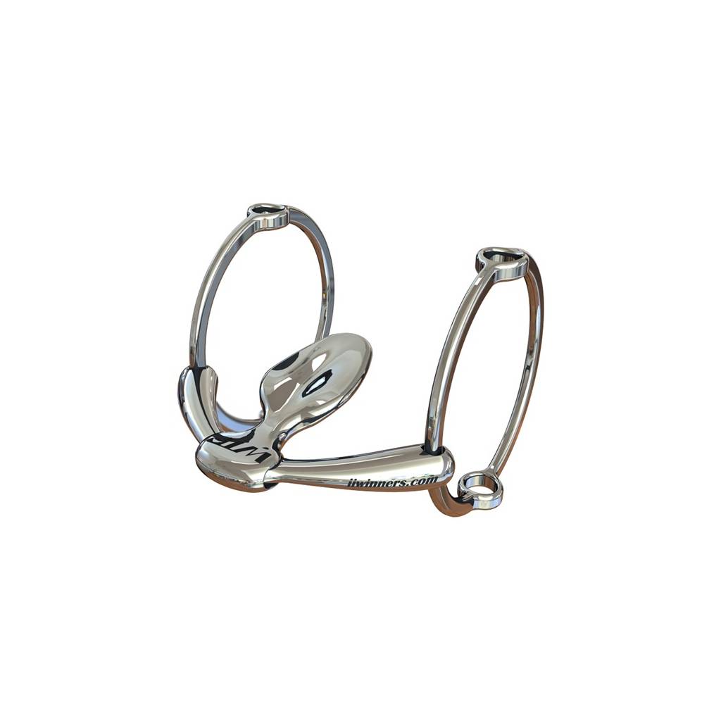 WTP (Winning Tongue Plate) Polo Gag Bit with Extended Plate & 100mm Rings