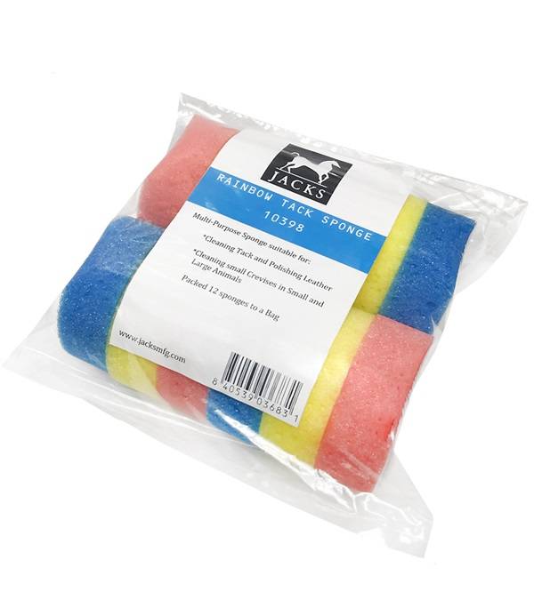 Jacks Rainbow Tack Sponges - Pack of 12