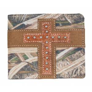 Mossy Oak Studded Cross Billfold Wallet