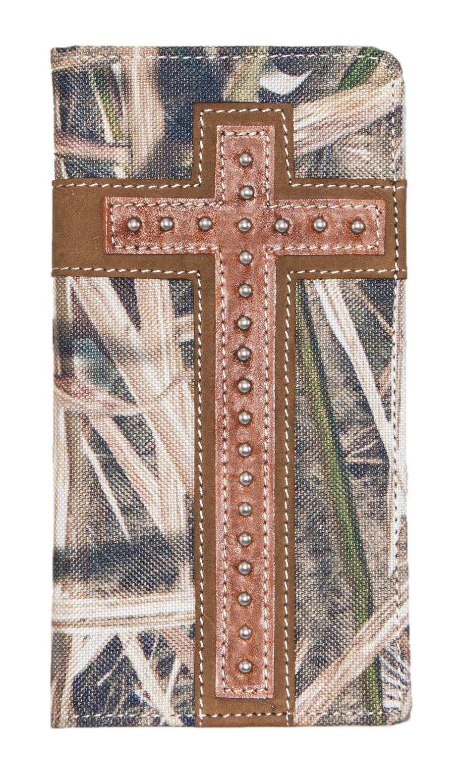 Mossy Oak Studded Cross Rodeo Wallet