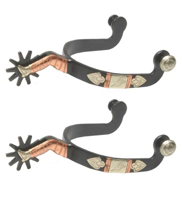 Jacks Gal Leg Spurs with Copper and Silver Trim