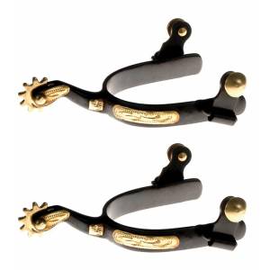 Jacks Roping Spurs with Engraved Brass Trim #11070