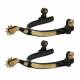 Jacks Roping Spurs with Engraved Brass Trim #11069