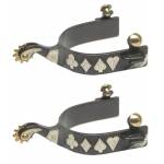 Jacks Spurs with Engraved German Silver Playing Card Trim