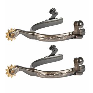 Jacks Roping Spurs with Engraved Oval Band