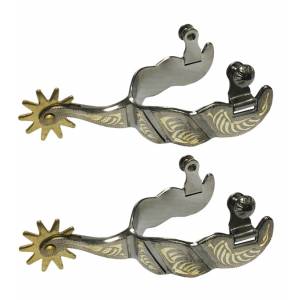 Jacks Roping Spurs with Engraved Band and Shank
