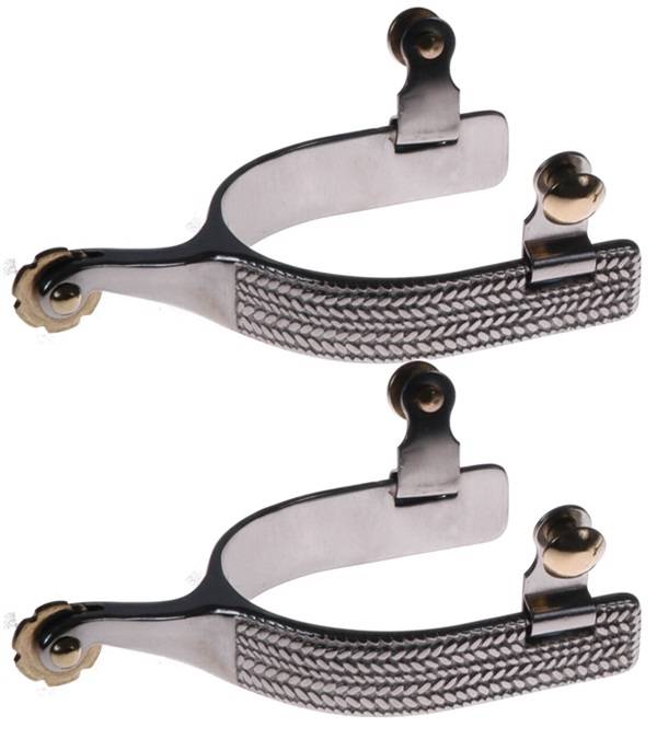 Jacks Basket Weave Spurs with Embossed Braided Pattern #11080