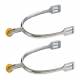 Jacks Dressage Spurs with Brass Disc Rowel - Sold in Pairs