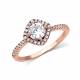 Montana Silversmiths Squarely Perfect Rose Gold Haloed Ring