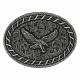 Montana Silversmiths Antiqued Buck Stitch Oval Soaring Eagle Attitude Buckle