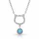 Montana Silversmiths Horseshoe Opal Necklace