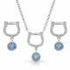 Montana Silversmiths Horseshoe Opal Jewelry Set