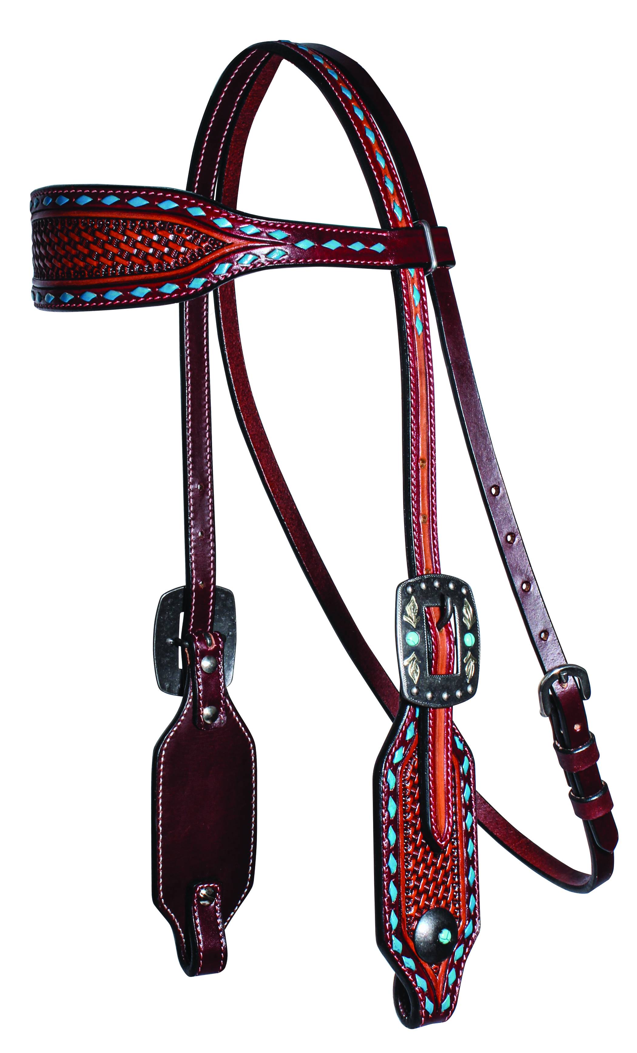 Professionals Choice Basket Weave Collection Browband Headstall