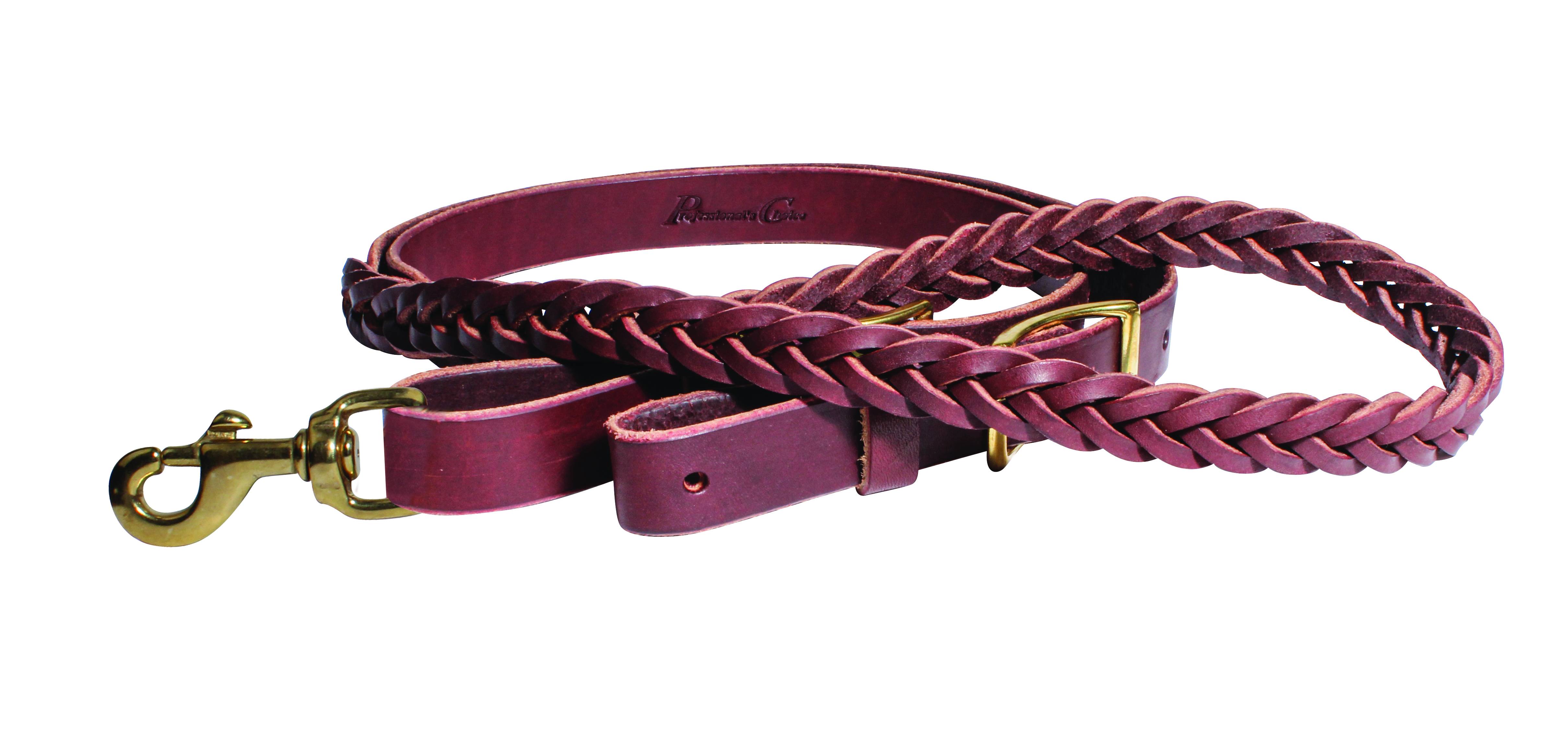 Professionals Choice 5-Plait Latigo Roping Reins