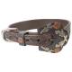 Cashel Guns & Roses Tooled Leather Dog Collar